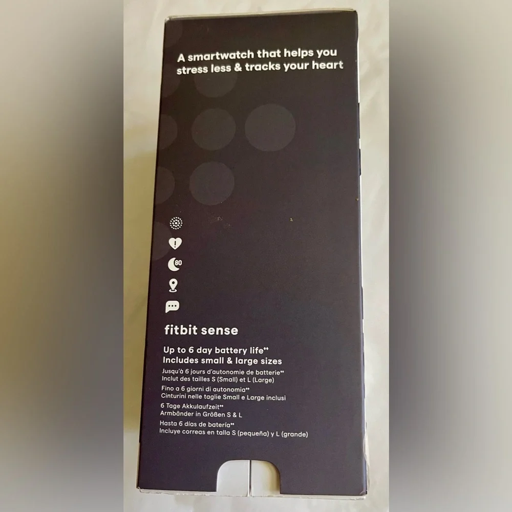 NIB! Fitbit Sense Smartwatch - Black Stress Management ECG